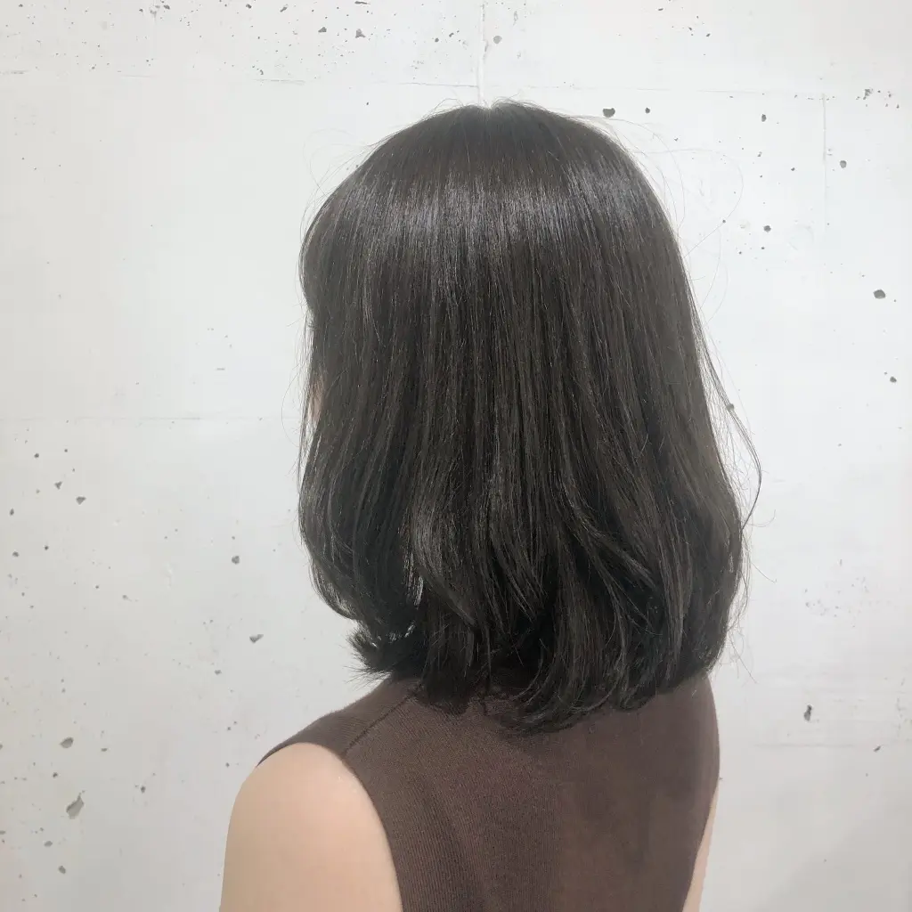 ロブヘア×グレージュ