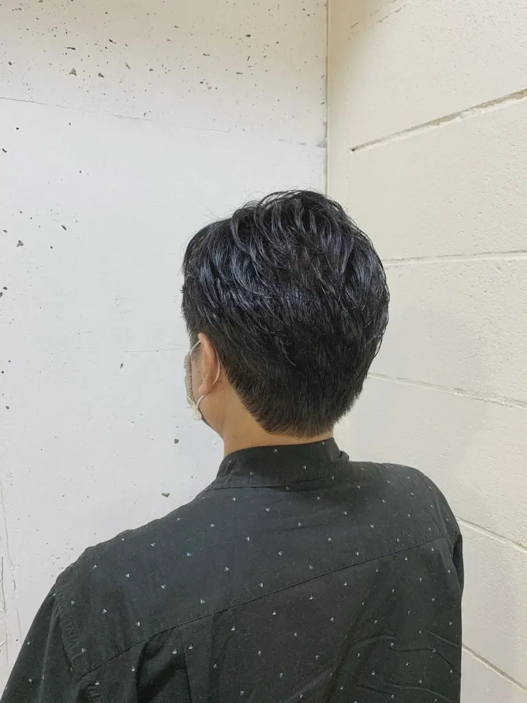 メンズショート×パーマ