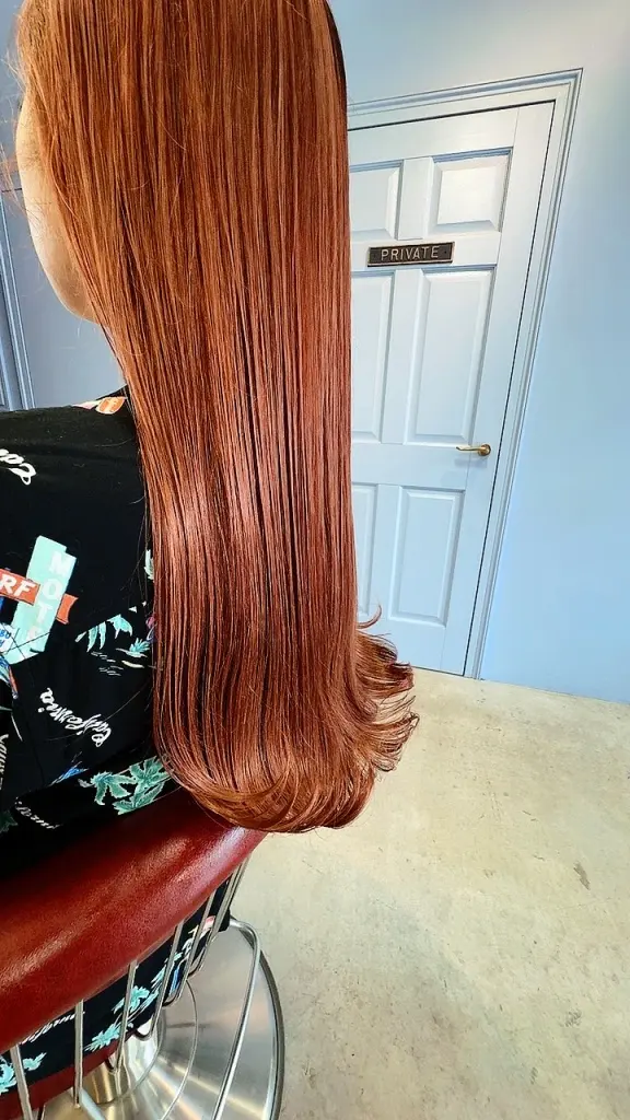 オレンジ色ーとブリーチ