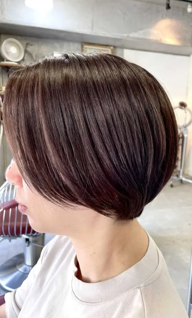 グラデーションボブ×アッシュグレー