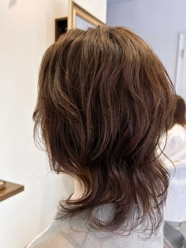 ナチュラルウルフ×ゆる巻きパーマ