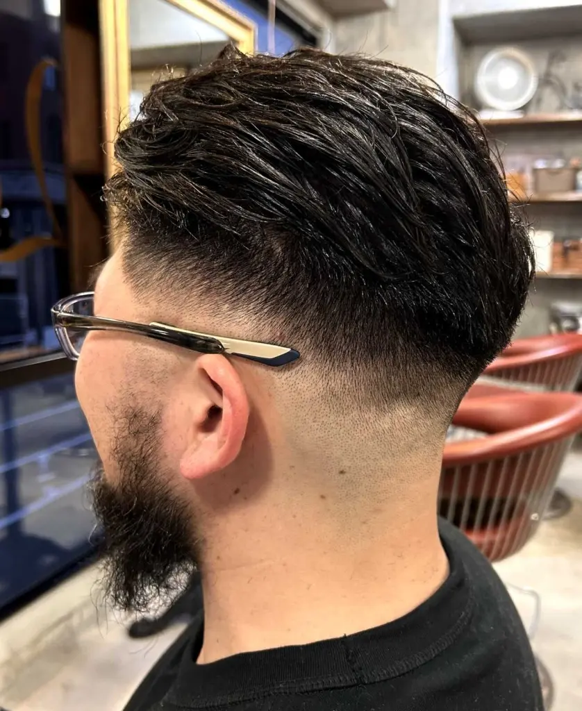 七三スタイル×フェードカット