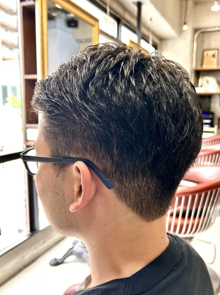 メンズショート×ナチュラルバーバー