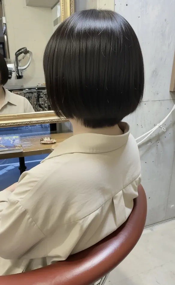 丸いボブスタイル