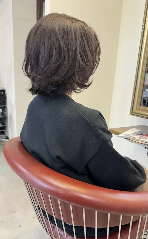 小顔効果レイヤーボブ