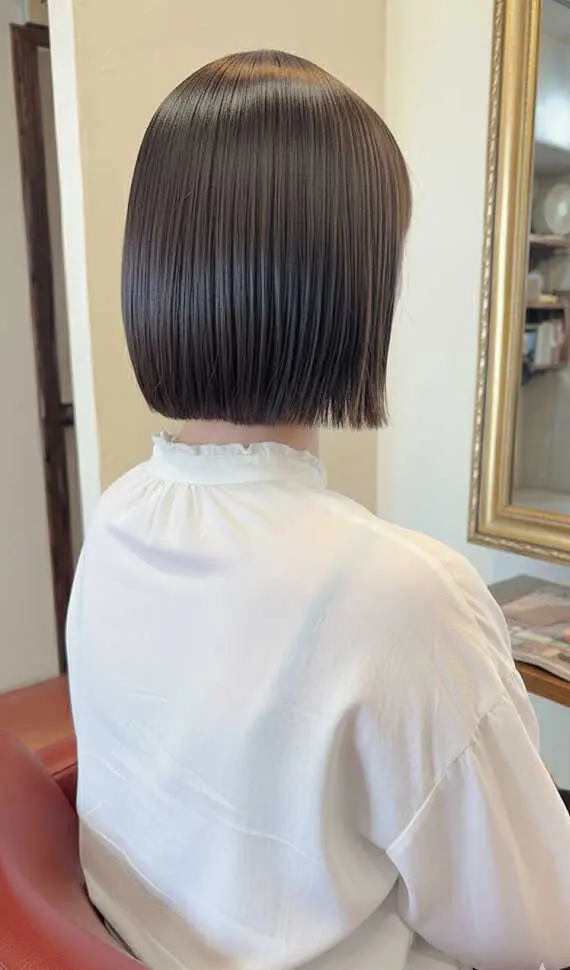 切りっぱなしボブ