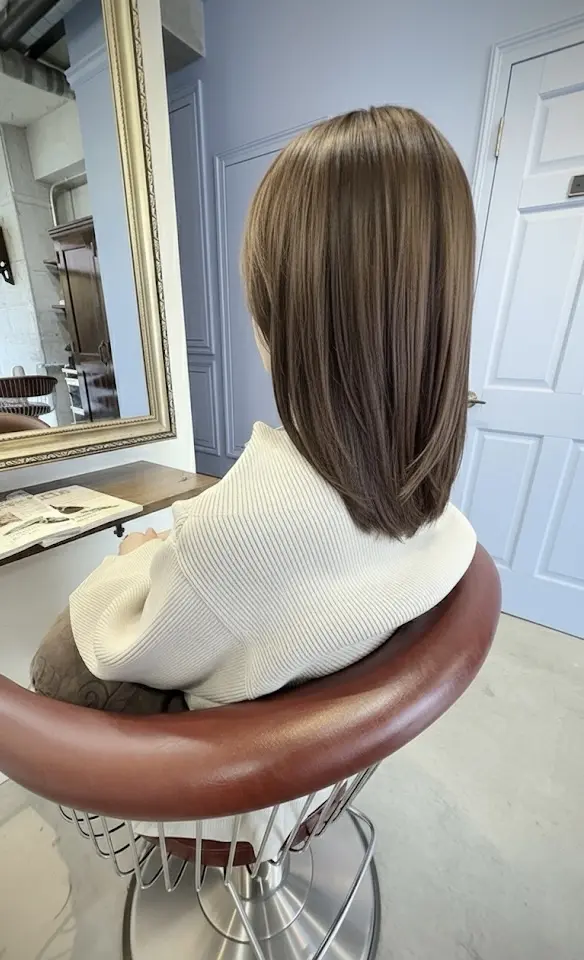 跳ねにくい長さのレイヤーカット