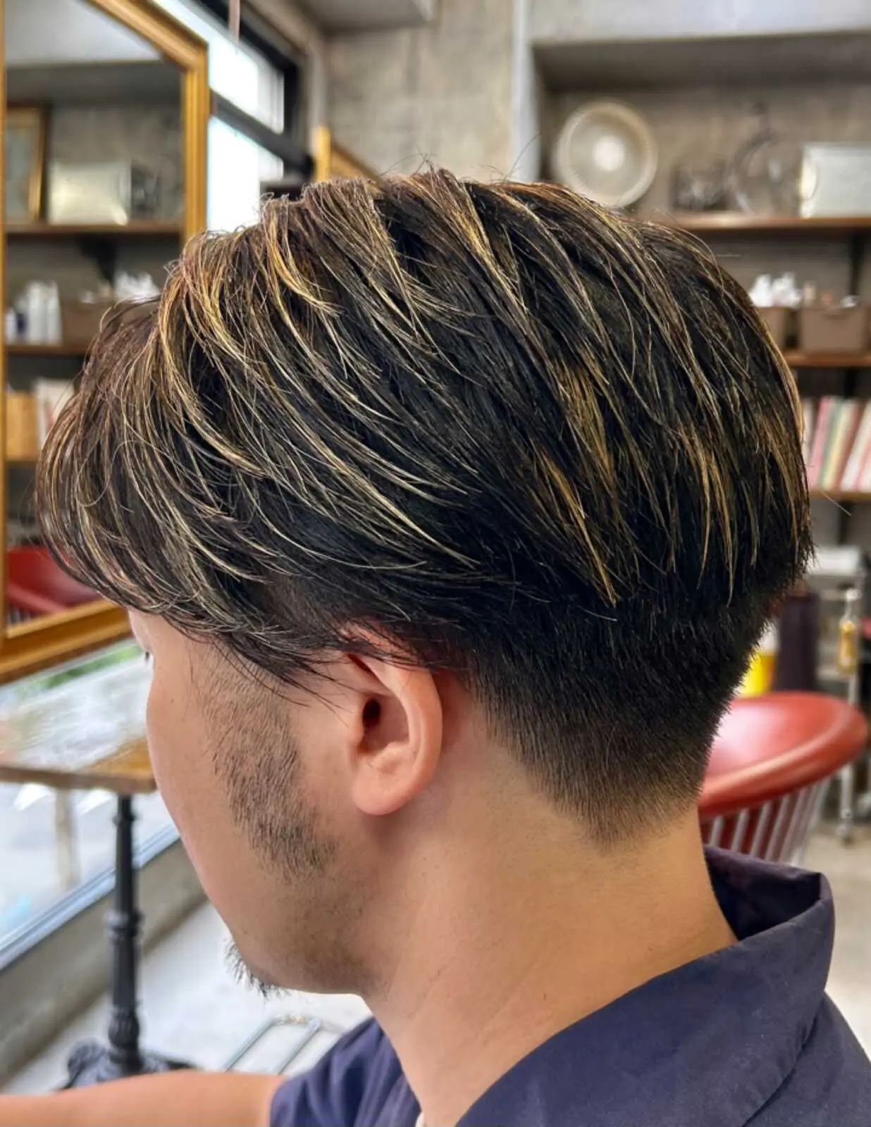 メンズセンターパート×メンズハイライト（メンズ） | 千葉駅徒歩１分の美容院・美容室 Lourdes Hair Design（ルルドヘアデザイン）