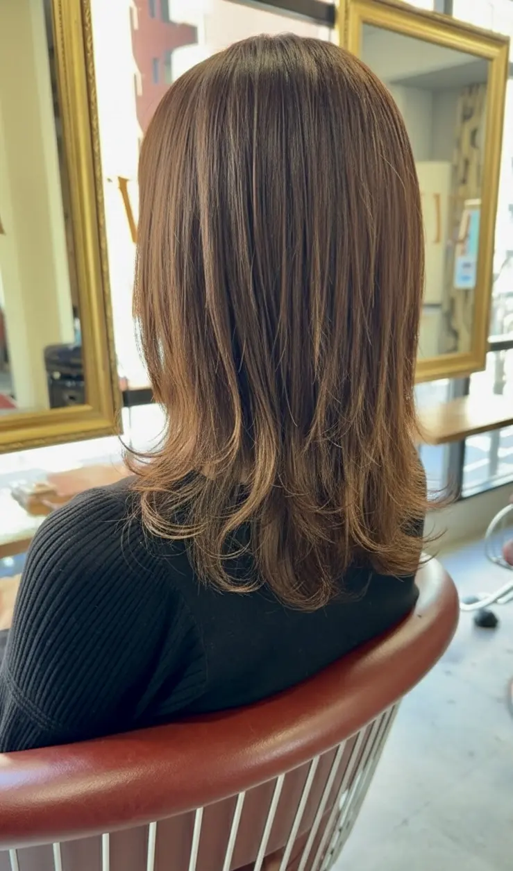 ルーズパーマ　シースルーレイヤー - サブ画像1 | 千葉駅徒歩１分の美容院・美容室 Lourdes Hair Design（ルルドヘアデザイン）