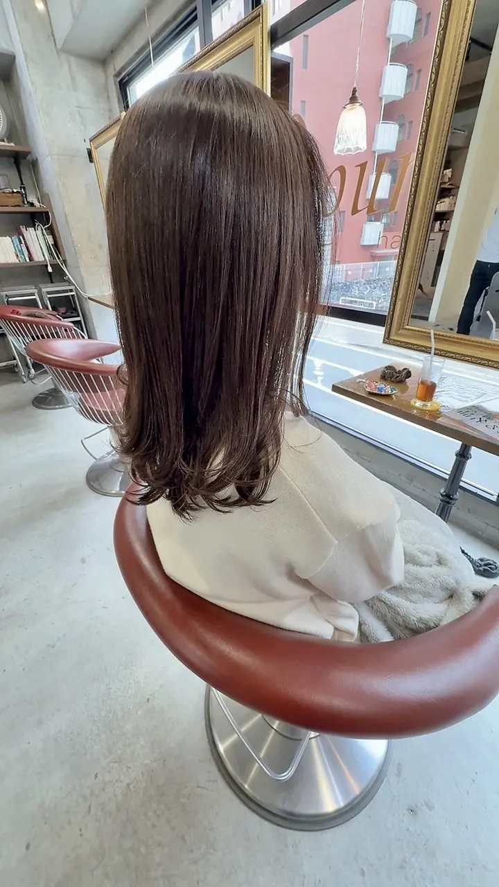 シースルーバング　顔周りレイヤー | 千葉駅徒歩１分の美容院・美容室 Lourdes Hair Design（ルルドヘアデザイン）