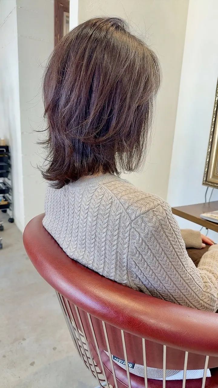 ウルフレイヤー（ミディアム） | 千葉駅徒歩１分の美容院・美容室 Lourdes Hair Design（ルルドヘアデザイン）