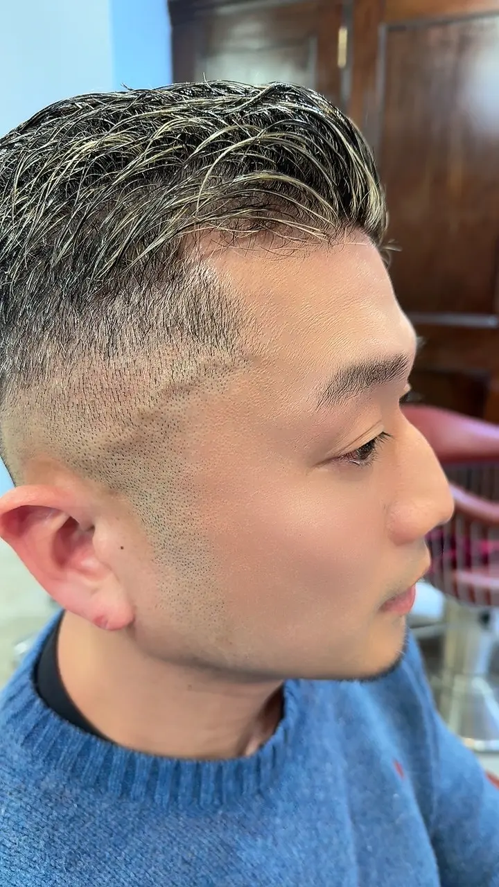 メンズフェード ブリーチカラー メッシュ - サブ画像2 | 千葉駅徒歩1分の美容院・美容室 Lourdes Hair Design(ルルドヘアデザイン)