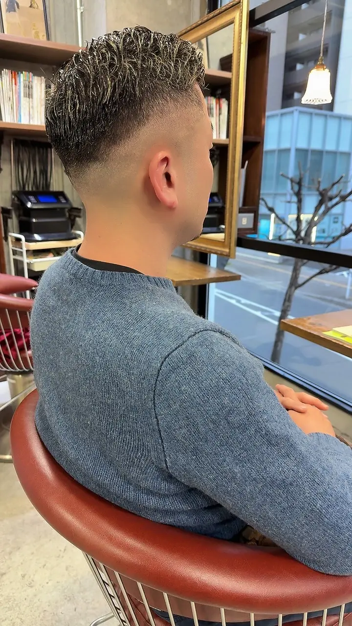 メンズフェード　ブリーチカラー　メッシュ（メンズ） | 千葉駅徒歩１分の美容院・美容室 Lourdes Hair Design（ルルドヘアデザイン）